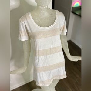 Lululemon Athletica Women’s Striped Scoop Neck Short Sleeve Tshirt. Medium